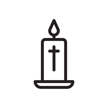 Kilise vektörü ince çizgi simgesi 