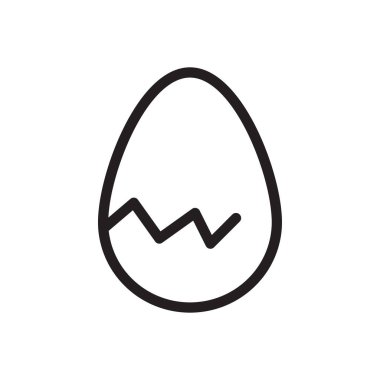 yumurta vektörü ince çizgi simgesi 