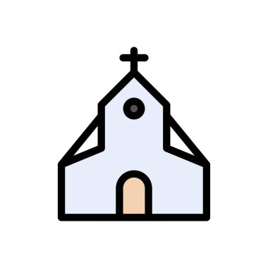 Katolik vektör renk çizgisi simgesi 