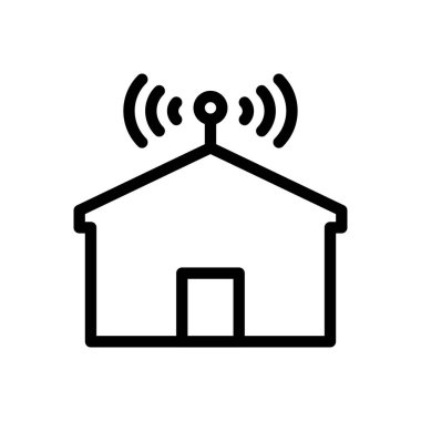 ofis vektörü ince çizgi simgesi