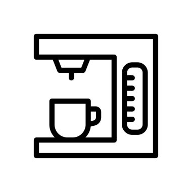 makine vektörü ince çizgi simgesi