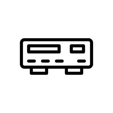 DVD vektörü ince çizgi simgesi