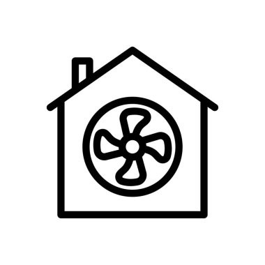 ev vektörü ince çizgi simgesi