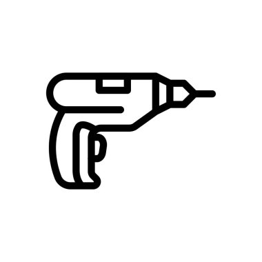 makine vektörü ince çizgi simgesi