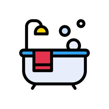 küvet vektörü renk simgesi