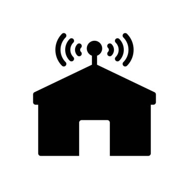 ofis vektörü glyph düz simgesi