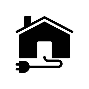 elektrik vektör sembolü düz simge