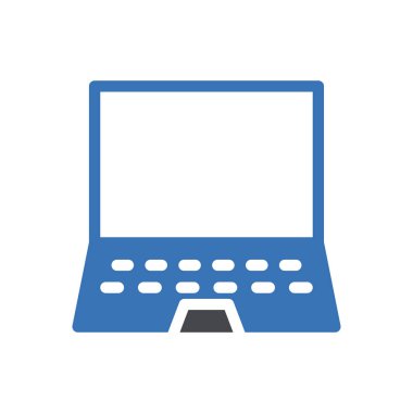 dizüstü bilgisayar vektörü renk simgesi