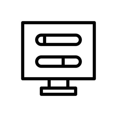 grafik vektörü ince çizgi simgesi