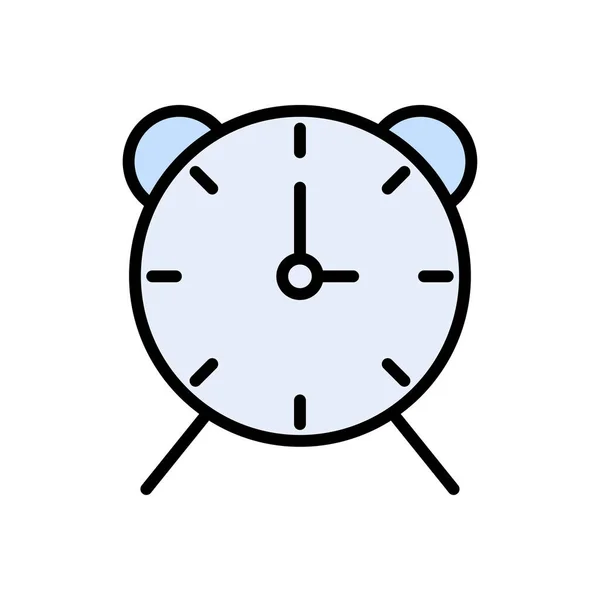 Uhr Vektor Farbe Linie Symbol — Stockvektor