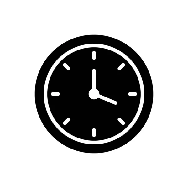 Horario Vector Glifo Icono Plano — Archivo Imágenes Vectoriales