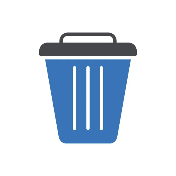 Basura Vector Glifo Icono Color — Vector de stock