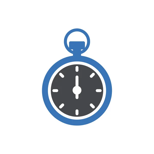 Stopwatch Vector Glyph Kleur Pictogram — Stockvector