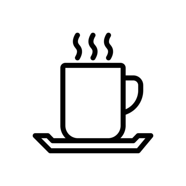 咖啡矢量细线图标 — 图库矢量图片