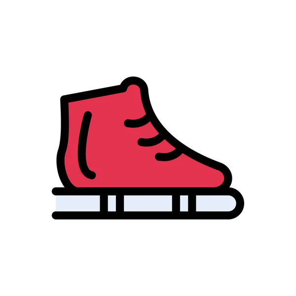 Shoe Vector Color Line Icon — Stock Vector