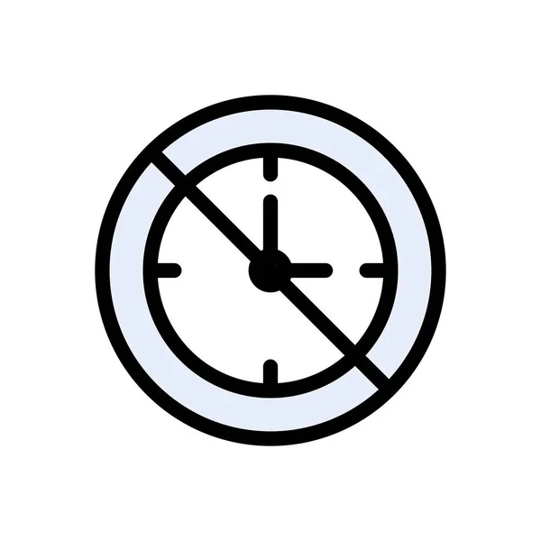 Zeitplan Vektor Farbe Linie Symbol — Stockvektor