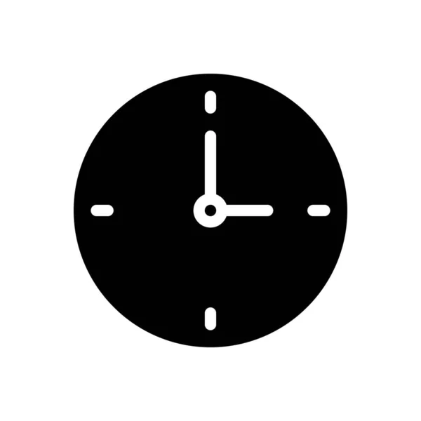 Horario Vector Glifo Icono Plano — Archivo Imágenes Vectoriales