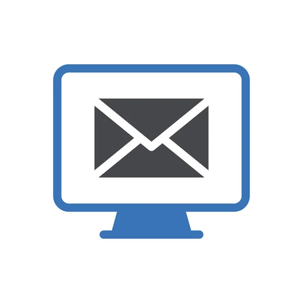 Inbox Vector Glyph Kleur Pictogram — Stockvector