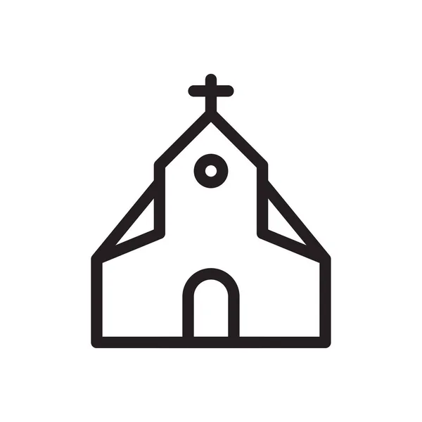 Catholic Vector Thin Line Icon — Stock Vector