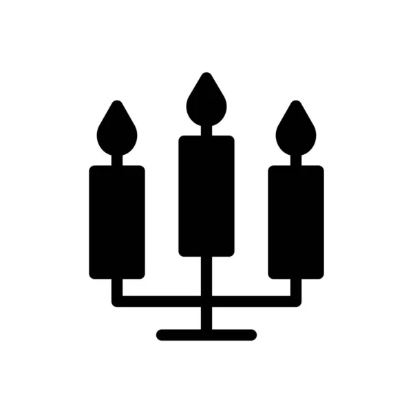 Candles Vector Glyph Flat Icon — Stock Vector