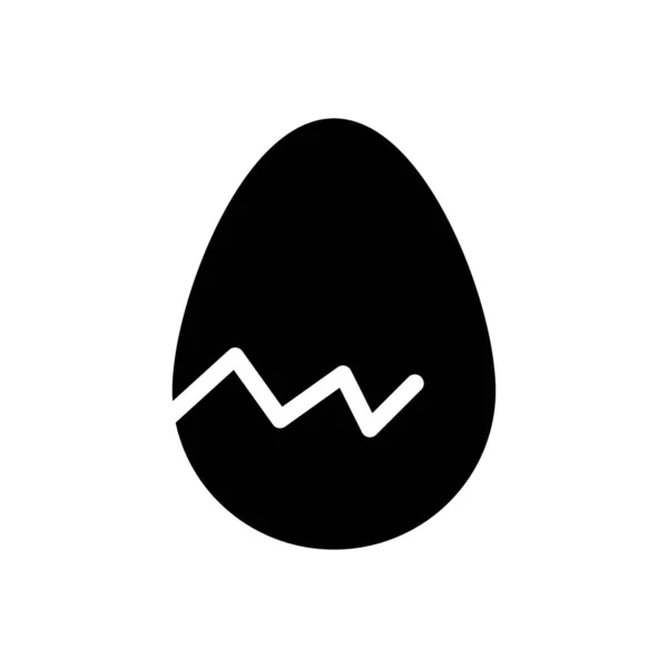 Egg Vector Glyph Flat Icon — Stock Vector