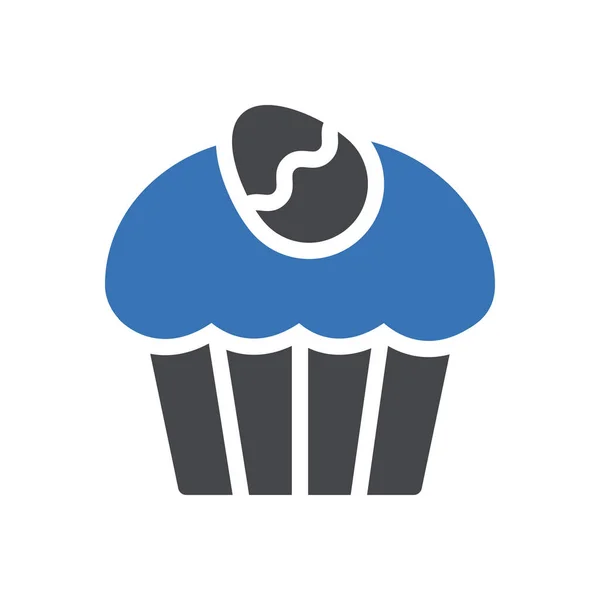 Muffin Vector Glifo Icono Color — Archivo Imágenes Vectoriales