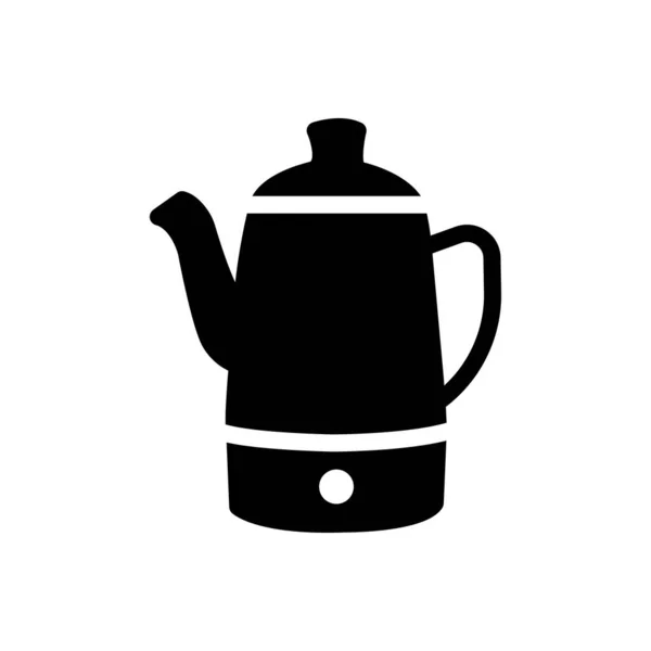 Teapot Vector Glyph Flat Icon — 스톡 벡터
