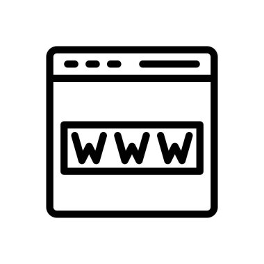 Ağ vektörü ince çizgi simgesi