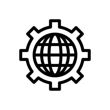 tarayıcı vektörü ince çizgi simgesi