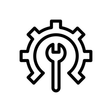 bakım vektörü ince çizgi simgesi