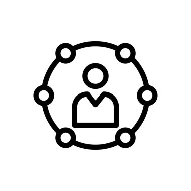 profil vektörü ince çizgi simgesi