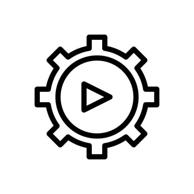 vektör ince çizgi simgesini çal