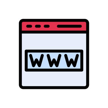 Web vektör çizgisi renk simgesi