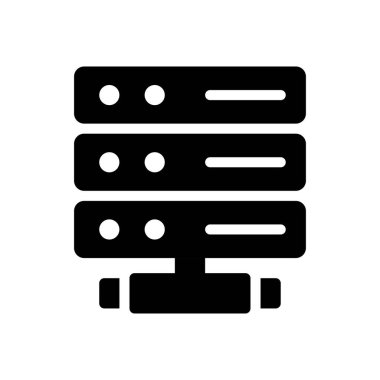 veritabanı vektör düz simgesi