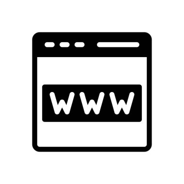 Web vektör simgesi düz simgesi