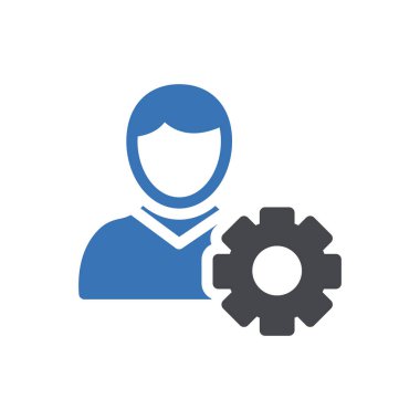 işçi vektör renk simgesi