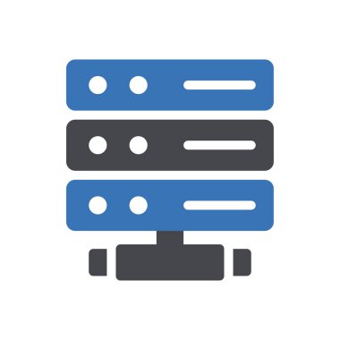 veritabanı vektör renk simgesi