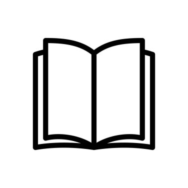 kitap vektörü ince çizgi simgesi