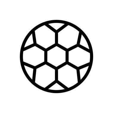 futbol vektörü ince çizgi simgesi