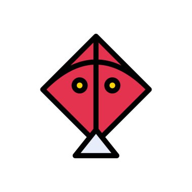 uçan vektör renk çizgisi simgesi