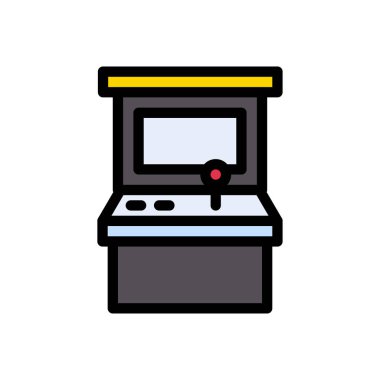 oyun vektörü renk çizgisi simgesi