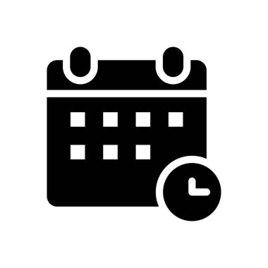 Zaman çizelgesi vektör düz simgesi