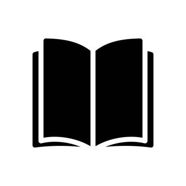 kitap vektörü glyph düz simgesi