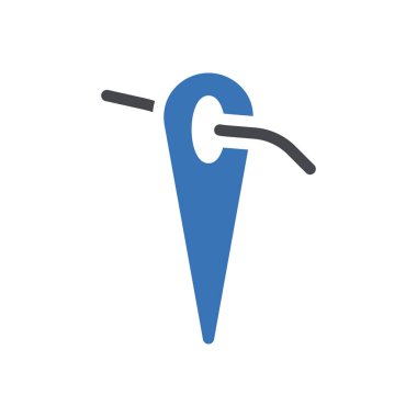 Dikiş vektörü kabartma renk simgesi 