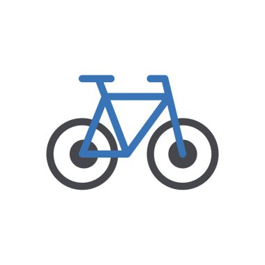 bisiklet vektörü renk simgesi 