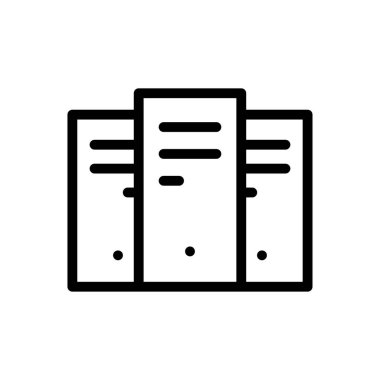 sunucu vektörü ince çizgi simgesi 