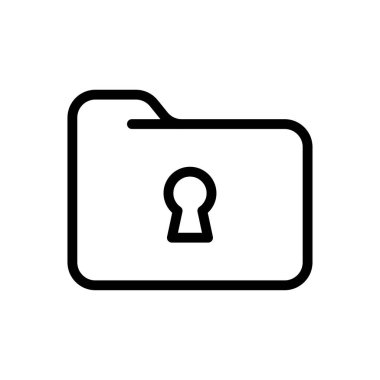 Güvenlik vektörü ince çizgi simgesi 