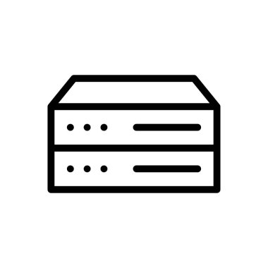 ana bilgisayar vektörü ince çizgi simgesi 