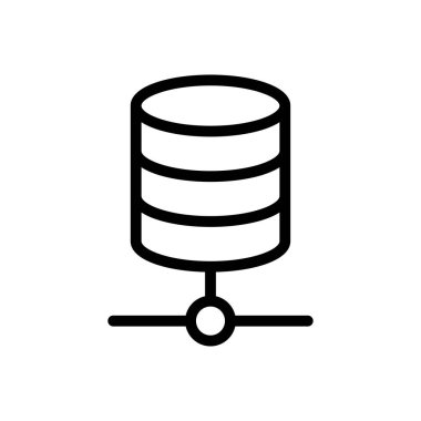 sunucu vektörü ince çizgi simgesi 