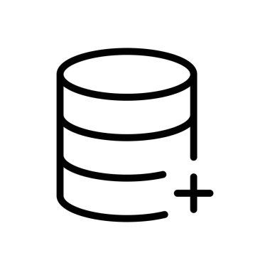 depolama vektörü ince çizgi simgesi 